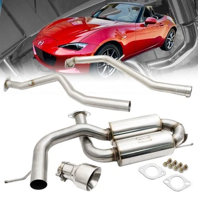 Sistema de escape Megan CBS + silenciador punta quemada para 16-25 Mazda MX-5 Miata ND Foto 1 de 4