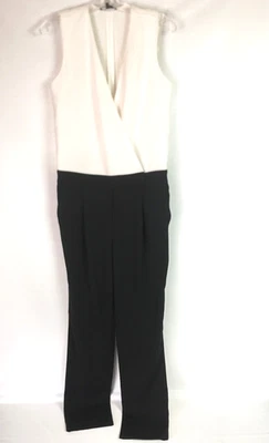 Mono Vince para mujer 6 bloques de colores negro blanco roto sin mangas envolvente cuello en V Foto 1 de 4