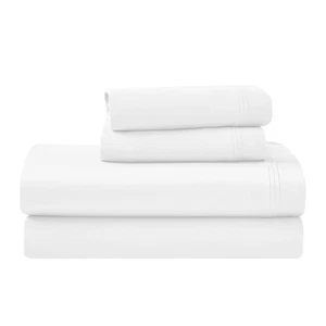 Egyptian Cotton 4 Piece Sheet Set, Luxury 1000 Thread Count, Modern Design, S... - Foto 1 di 8