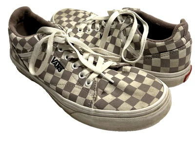 VANS Women's Size 9 White Gray Checked SkateBoarding Style Casual Sneakers Shoes - Image 1 of 4