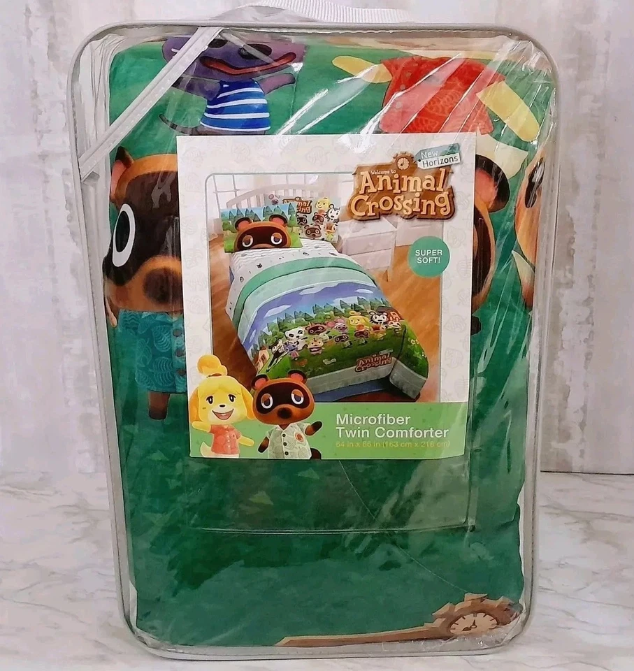 Animal Crossing TWIN Comforter DIY Paradise Microfiber New Horizons Nintendo  - Image 1 of 4