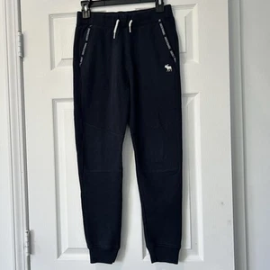 Abercrombie Kids 13-14 Sweatpants Joggers Soft Navy Blue W/ Pockets - Picture 1 of 10