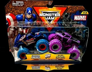 Brand New Monster Jam Marvel Series 3 Captain America Vs Black Panther Scale... - Picture 1 of 2