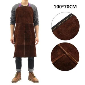 Apron 100x70CM welder clothing thermal protection leather 3 seams - Picture 1 of 4