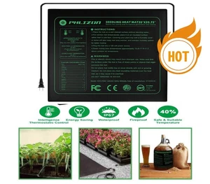 Almohadilla térmica hidropónica cálida germinación 20"x20" impermeable para plántulas MET - Imagen 1 de 12