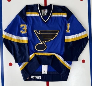 Grant Fuhr St Louis Blues Vintage Authentic 1998-99 NHL Hockey Trikot Starter 48 - Bild 1 von 9