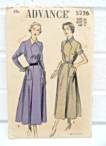 VESTIDO ORIGINAL VINTAGE AÑOS 40 PATRÓN AVANZADO 5226 costura años 40 $9.95 - Imagen 1 de 5