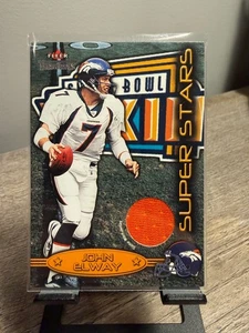 2002 Fleer Throwbacks SUPERSTARS John Elway Game Worn Jersey Card  - Picture 1 of 2