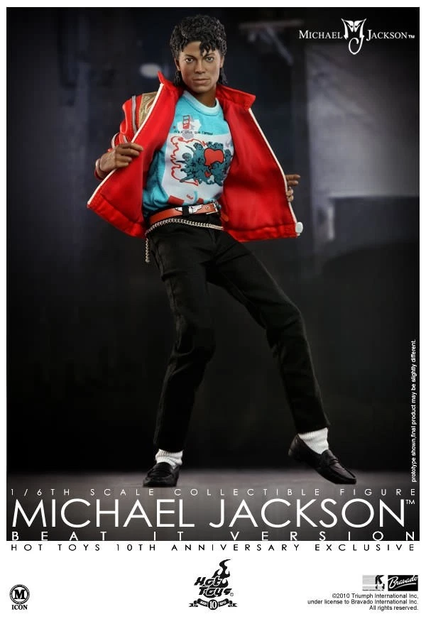 【超美品】 マイケル・ジャクソン フィギュア Beat It HOT TOYS Perfect Hot Toys 1/6 Mis10 Michael Jackson (Beat It Version) In