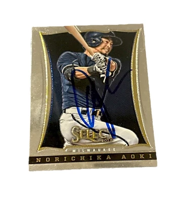 Norichika Aoki Signed 2013 Panini Select In Person Auto Milwaukee Brewers - Image 1 of 2