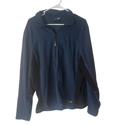 REI Men's Size Large Blue 1/2 Zip Fleece Outdoor Pullover Sweater - Image 1 of 4