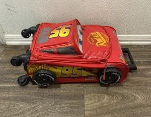 Disney Pixar Lightning McQueen Cars Kids 3D Rolling Suitcase Toy Bag - Used - Picture 1 of 24