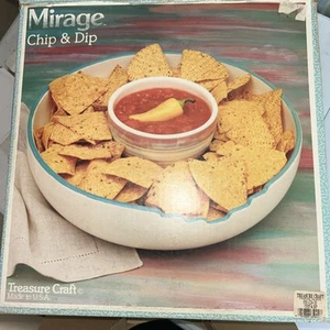 Vintage Treasure Craft Mirage Chip und Dip Schüssel Set Southwestern Design Neu im Karton - Bild 1 von 4