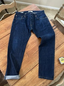 Gap 1969 Kaihara Japanese Selvedge Denim 32x32 Indigo Slim - Picture 1 of 11