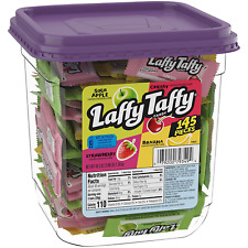 Candy, Assorted Fruit Flavored Taffy Candy, Sour Apple, Cherry, Strawberry & Ban