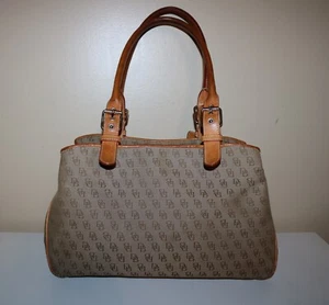 Dooney & Bourke Brown Buckle Satchel Tote Bag Purse + Wristlet, Eyeglass case - Picture 1 of 12