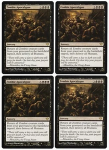 Zombie Apocalypse x4 4x 2012 Dark Ascension PLAYSET Black Rare Sorcery MTG NM A1 - Picture 1 of 2