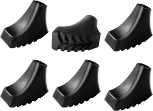 6 Pack Hiking Walking Sticks Rubber Tips, Replacement Tips Protectors for Trekki - Picture 1 of 8