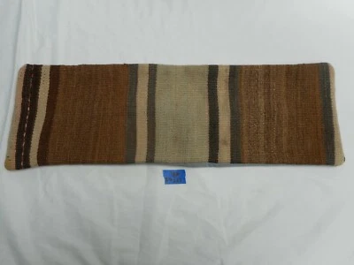 Capa de travesseiro Kilim exclusiva 7x23" estojo de tapete Kilim zíper escondido trabalho incrível - Imagem 1 de 4