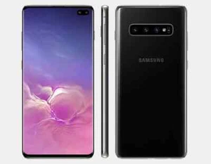 USED - Samsung Galaxy S10+ Plus 128GB SM-G975F/DS Dual (FACTORY UNLOCKED) Black - Afbeelding 1 van 3