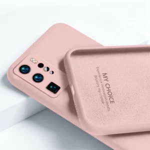 Liquid Silicone Case Cover Square Edge For Huawei P40 P30 Pro P20 Lite Soft - Picture 1 of 22