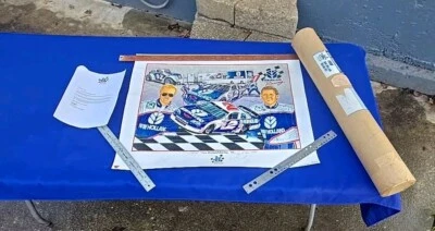 亲笔签名 Sam Bass、Ricky Craven、Ron Barfield 98' New Holland 比赛印刷品 — 第 1/4 张图片