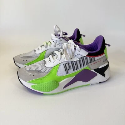 Puma RS-X Bold Fluorescent Shoes White Green Purple Casual Sneakers Size 6C - Image 1 of 4