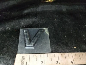 Logo new emblem Hood Gate Name chrome adhesive V - Picture 1 of 2