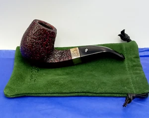 Pipa para fumar Peterson's Sherlock Holmes rústica Milverton con banda plateada 9 mm - Imagen 1 de 10