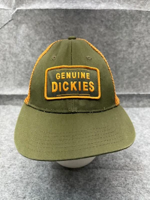 Dickies Hat Cap Snap Back Adult One Size Green Polyester Cotton Trucker Workwear - Image 1 of 4