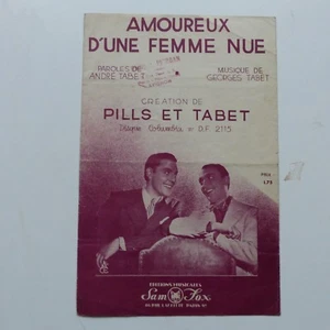 Partition Amoureux d une femme nue PILLS ET TABET - Imagen 1 de 1