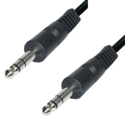 TRANSMEDIA Audio Kabel 6,3mm Klinke 2,5m 2 Stecker Anschlusskabel Klinkenkabel stereo kcg