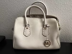 MICHAEL KORS Damenhandtasche/Taschenbuch aus cremefarbenem & elfenbeinfarbenem Leder mit Reißverschluss TOP - Bild 1 von 9