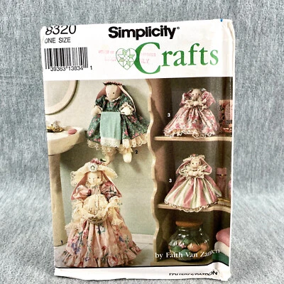 Simplicity 8320 Bathroom Bunnies Rabbit Towel Holder Toilet Paper Cover Pattern - Image 1 of 4