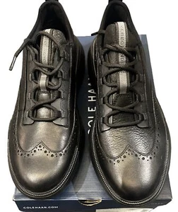 Men's Sneaker Cole Haan Zerogrand WFA WingTip -BLACK LEATHER - Picture 1 of 6