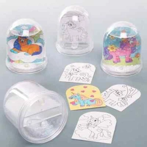 Baker Ross AT316 Unicorn Snow Globe Kits - Pack of 4 - Picture 1 of 4