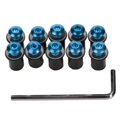 Windshield Bolts Screw Kit Well Nut for CBR600RR/1000RR GSXR600/750 R6 R1 6R 10R Foto 1 de 4