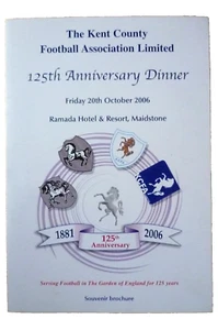 2006 Kent Fc 125th Anniversary Dinner Menu-hand Signed By Trevor Brooking - Picture 1 of 2