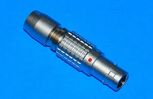 1 Stck. Lemo Rund Push Zug Stecker GERADER STECKER STECKER MIT KABELKLEMME - Bild 1 von 5