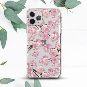 Sakura Cherry Blossom Cute Clear Case For iPhone X SE 11 12 13 14 15 Pro Max XR - Picture 1 of 1