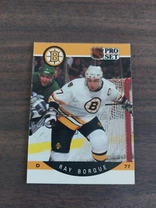 Ray Bouque (Mispell Error Card) Ray Borque Pro Set 1990-91 Boston Bruins Mint - Picture 1 of 2