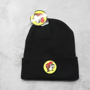 Bucees Knit Beanie Hat Black Cuffed Adult Unisex One Size Fits All Beaver Logo - Picture 1 of 9