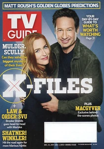 TV GUIDE Dec. 25 2017 Gillian Anderson David Duchovny X-Files Mariska Hargitay - Picture 1 of 3