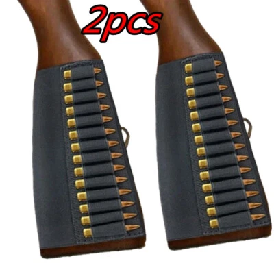 Tactical 14 Rounds Rifle Buttstock Shell Holder Cheek Riser Gun Stock Ammo Pouch - Image 1 of 4