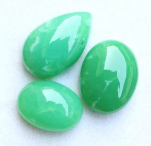 Natural Green Chrysoprase Oval Cabochon Loose GemStone 56.10 Cts 14.5*23 mm - Picture 1 of 2