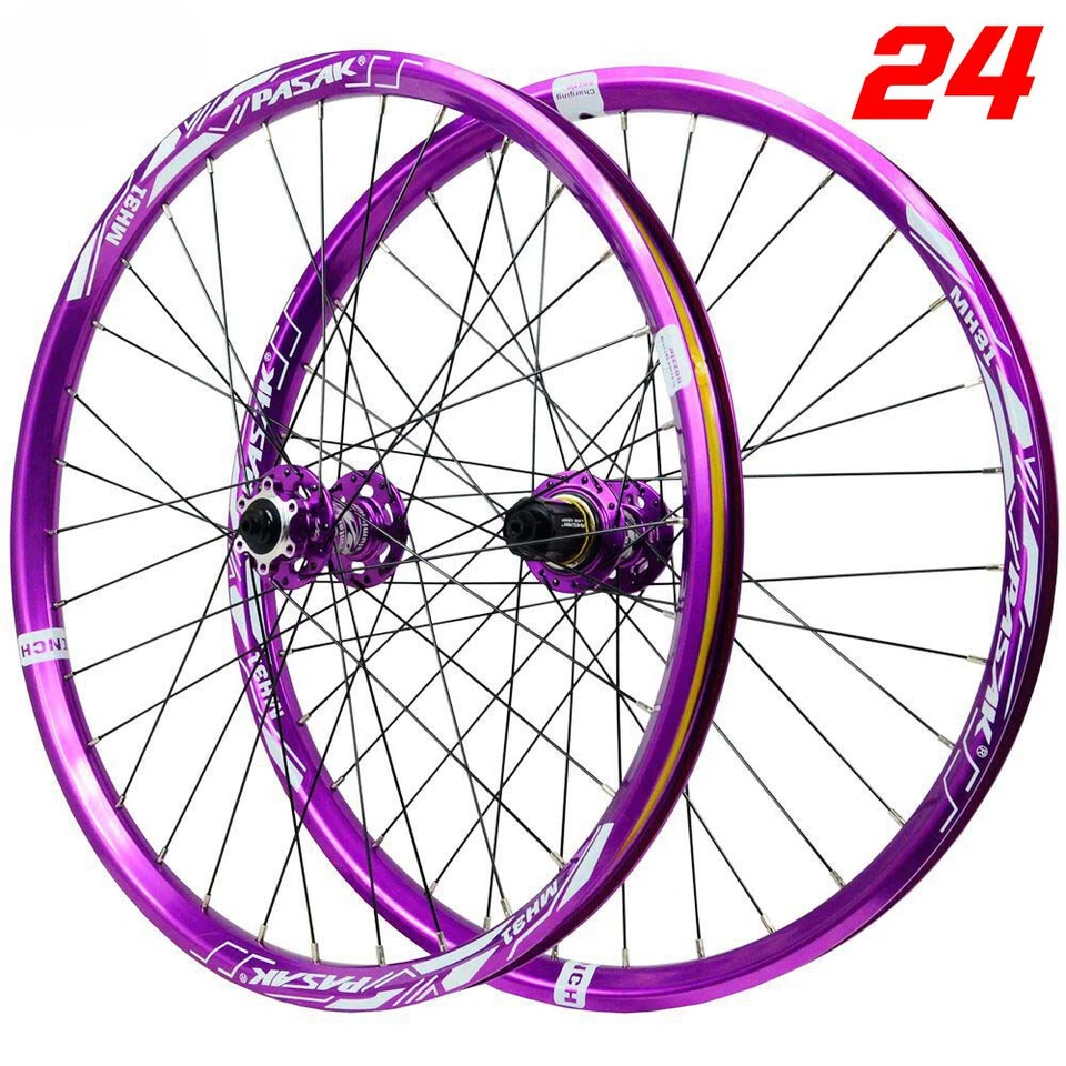 24inch AM DH MTB Aluminum Alloy Wheelset Thru Axle or QR 6 Pawls Hub HG MS XD - Image 1 of 4
