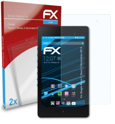 2x Pellicola Protettiva per Google Nexus 7 (Asus) 2.Generation 2013 chiaro - Immagine 1 di 4