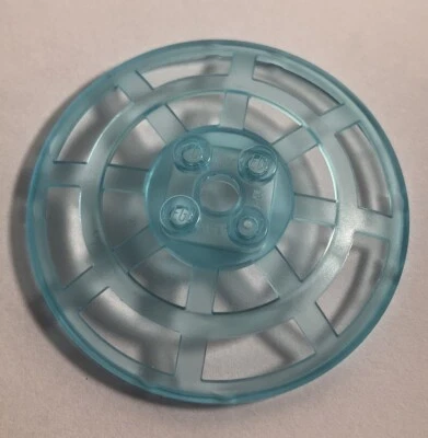 1 x Lego Dish 6 x 6 Inverted, Radar, Webbed, Trans Light Blue, Type 2, 4285b - Image 1 of 2