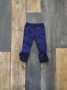 Navy Blue Icing Ruffle Leggings - Picture 1 of 1