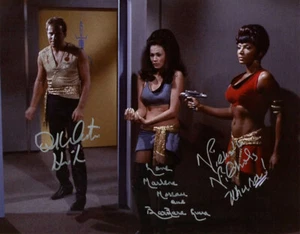 WILLIAM SHATNER BARBARA LUNA NICHOLS SIGNIERT 11x14 FOTO STAR TREK TOS BECKETT - Bild 1 von 5